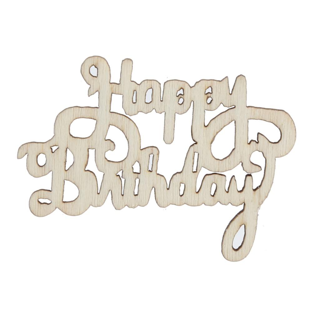 20pcs Hollow Cutout Wood Cutout Words Mini Size Wooden Party Prop For Birthday Party