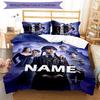 3pcs Addams Family Wednesday3 Cover Set - Personalized Name, HD Printed Bedding with 1 Cover and 2 Pillowcases - Perfect for Home Decor, Easy Ca