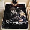 1Pc Death Note Print Flannel Blanket High Quality Warm Comfortable Cover for All Seasons Perfect for Gifts Home Decor