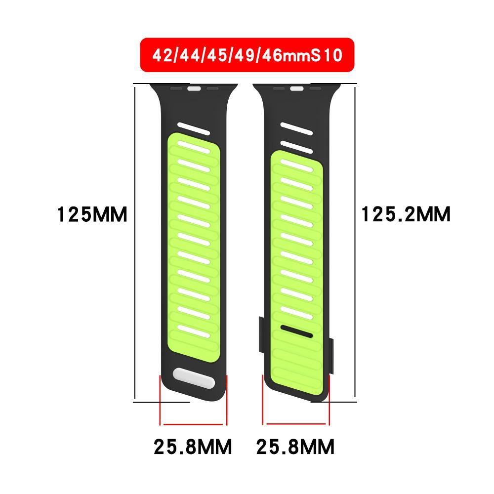 Силиконовый спортивный ремешок для Apple Watch Ultra 49 мм, браслет с наклонной застежкой для iWatch Series 10 46 мм 9 8 7 6 5 4 SE 42 мм 44 мм 45 мм, ремешок с наклонной застежкой