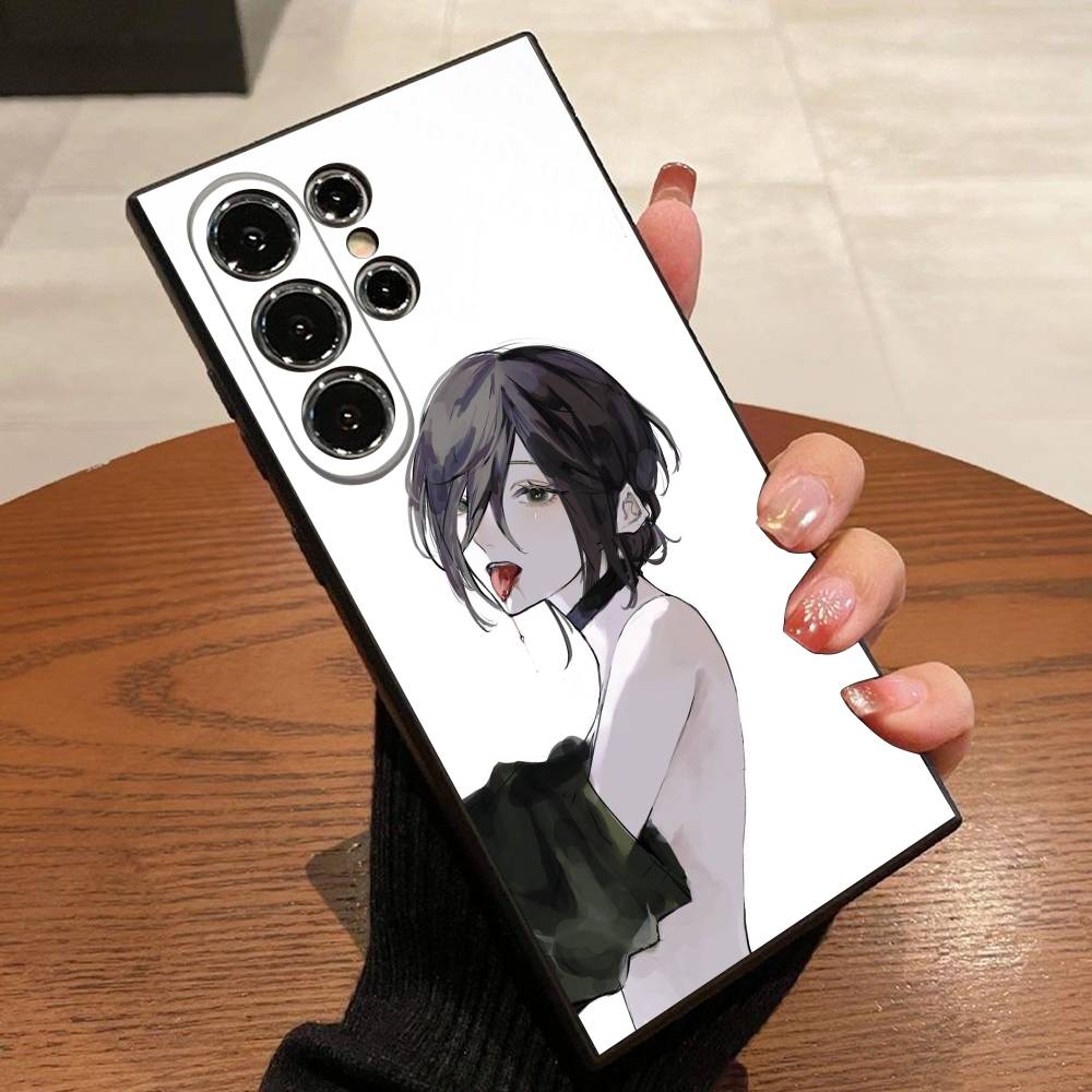 Чехол для телефона C-Chainsaw Man Reze Arc для Samsung S25,S24,S21,S22,S23,S30,Ultra,S20,Plus,Fe,Lite,5G Черный