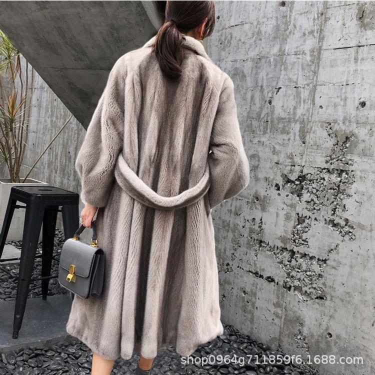 Меховая куртка женская молодая экологически чистая норковая шуба 24 новый мех интегрированный удлиненный искусственный мех толстый