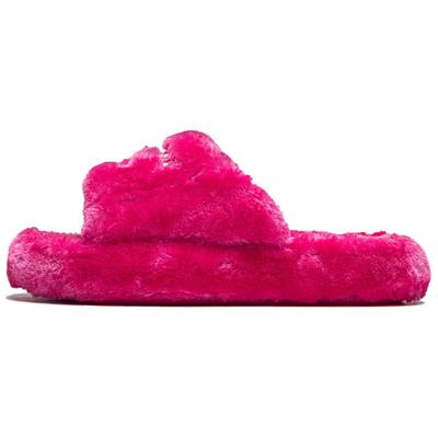 Li Ning пушистые удобные теплые легкие нескользящие модные сандалии-слайды унисекс обувь ярко-розовый AZST023-3