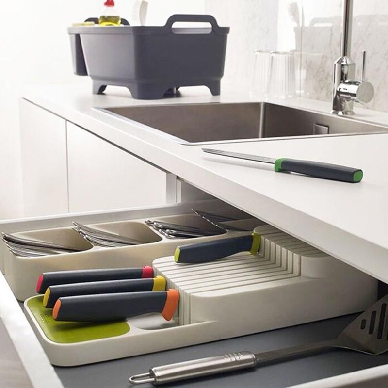 Органайзер для столовых приборов в ящик, коробка для хранения вилок, ложек и ножей