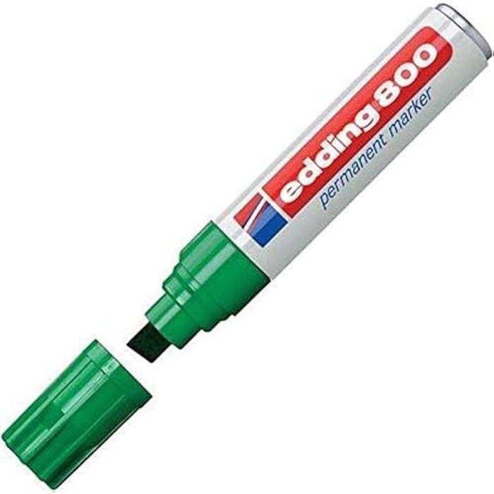 Marqueur Permanent - EDDING - 800 - Vert - Pointe Biseautée 4-12 Mm - Lot De 5