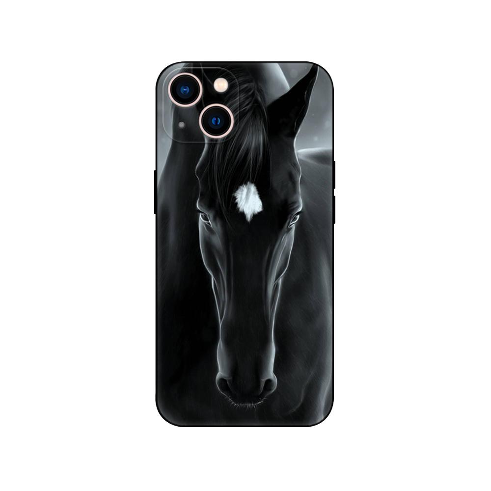 Черный чехол из ТПУ для Samsung Galaxy M53 M13 M62 A12 A22 A32 A42 A52 A72 4g 5g A20S, задняя крышка, чехол для бегущей лошади и животного