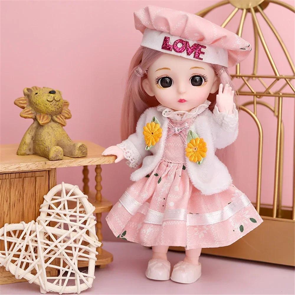 16 см 112 Милая Кукла Принцесса 13 Суставов BJD DIY Куклы Игрушки с Одеждой Обувью Подвижное Милое Лицо Детская Девочка Подарок на День Рождения для Детей