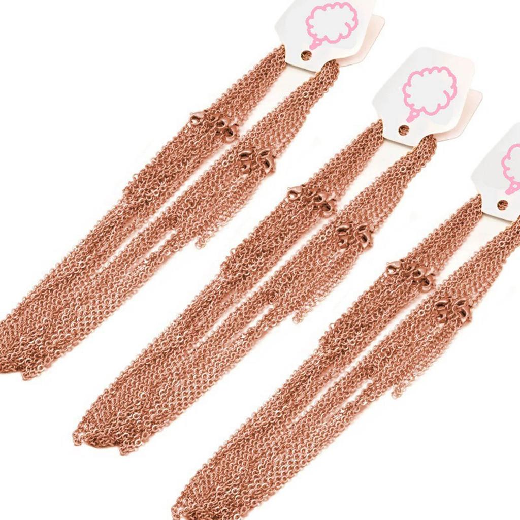 10 шт. Цепочка-кабель с соединительными звеньями для ожерелья с застежками-лобстерами, плоская О-образная цепочка, ювелирное изделие для рукоделия, тонкая цепочка для изготовления ювелирных изделий своими руками