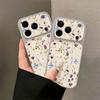 Ins ветер нежный цвет цветочный подходит для iPhone17 большое окно 16pro чехол для мобильного телефона 15 мелкое отверстие всесторонний 13