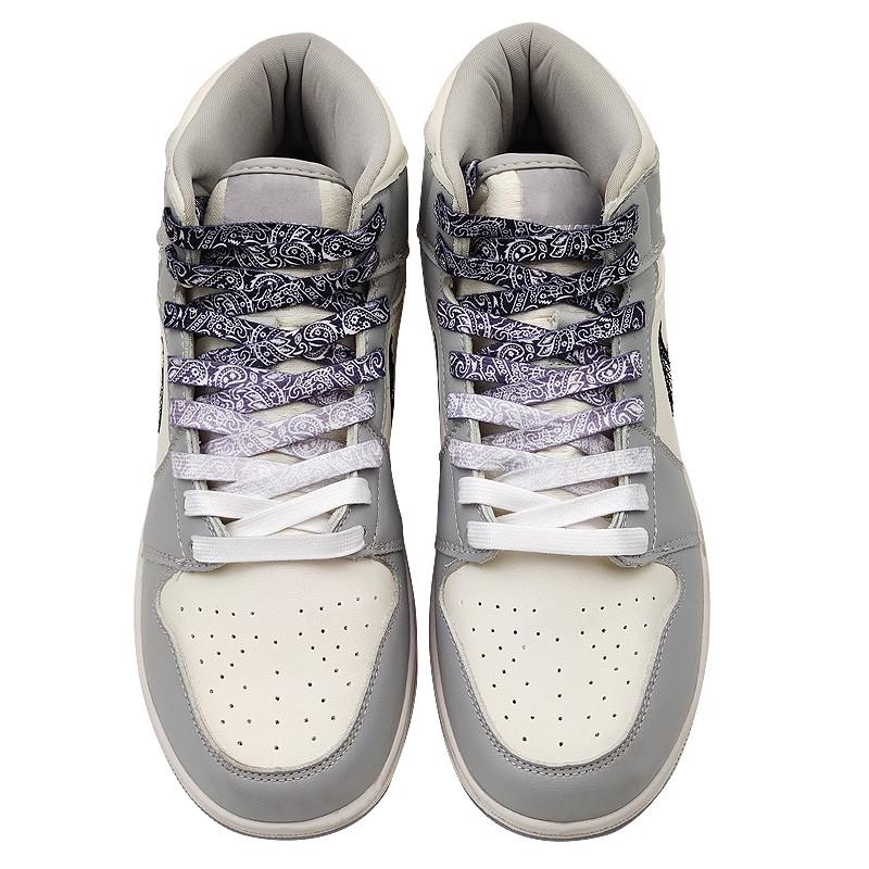 Cashew Flower Shoelaces for Sneakers Quality Fabric Gradient Shoe Laces Trendy 0.8cm Flat Laces for Shoes 120/140/160CM