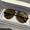 Винтажные Большие Солнцезащитные Очки для Мужчин и Женщин Мужские Квадратные Очки Брендовые Дизайнерские Унисекс Очки от Солнца Линза Мужские Женские Очки Защита от УФ-излучения Uv400 Очки
