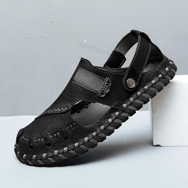 Мужские сандалии, летние уличные пляжные сандалии на плоской подошве, дышащие легкие повседневные мужские туфли, мужские тапочки высокого качества, размер 38–45
