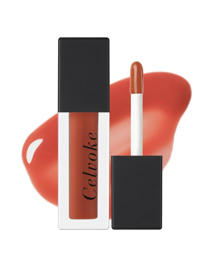 Celvoke Moisten Lip Drop 03 Neo Terracotta - Высокопигментированный блеск для губ с натуральными ингредиентами для увлажнения и эффекта объема. Натуральный Нео