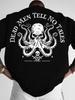 New Vintage Pirate Octopus Skull Graphic Print Tshirt Unisex Loose Fit Streetwear Polyester Short Sleeve Tops Sxxl
