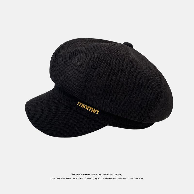 Восьмиугольная кепка для детей Ретро и универсальная Теплая кепка газетчика Ветрозащитная и подчеркивающая лицо Маленький берет для осени и зимы