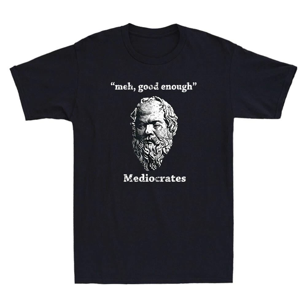 Mediocrates: Meh Good Enough - Lazy Logic Sloth Wisdom Meme Funny Printed Design Comfortable an