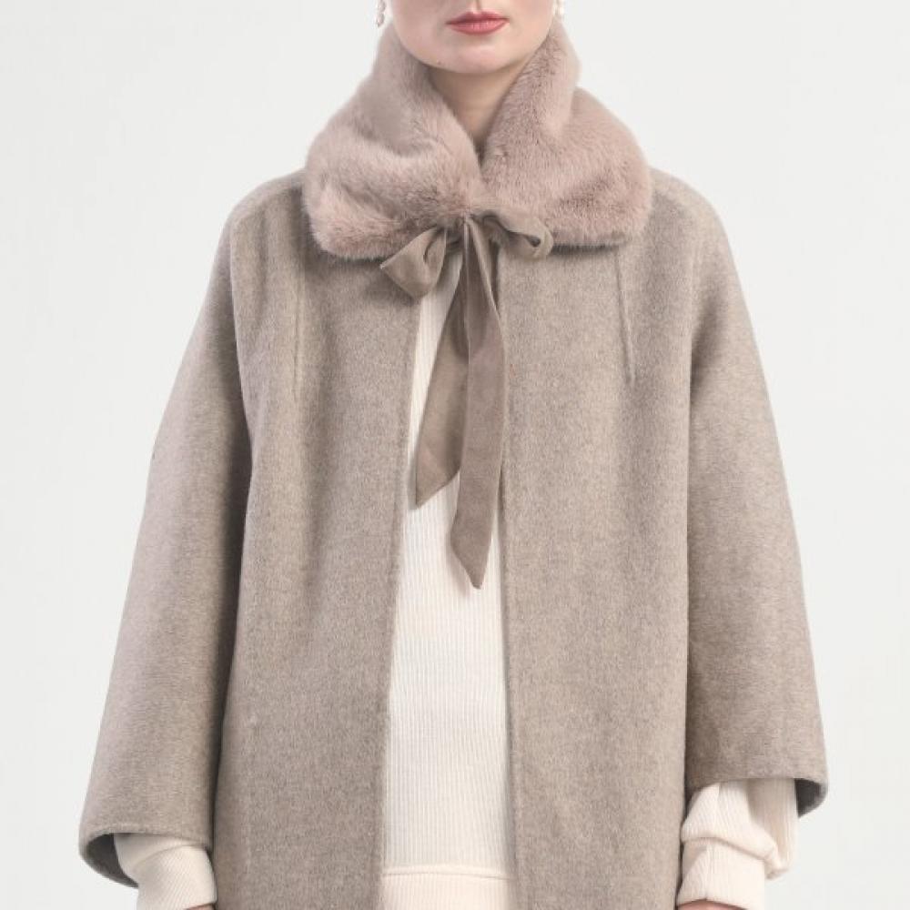 Lala Scarf Ribbon Color Beige  Lalaf263 