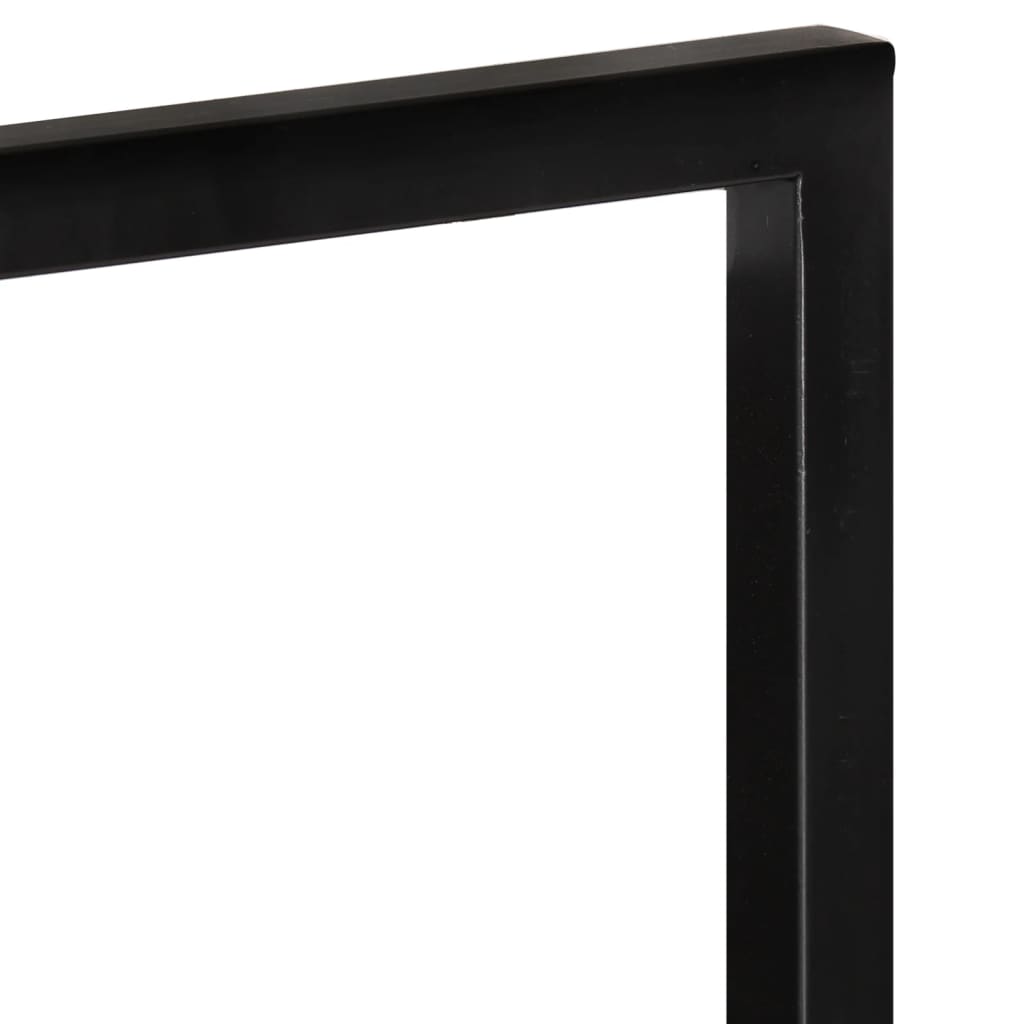 Vidaxl Półki Ścienne, 2 Szt., 25X25X75 Cm, Lite Drewno Akacjowe I Stal