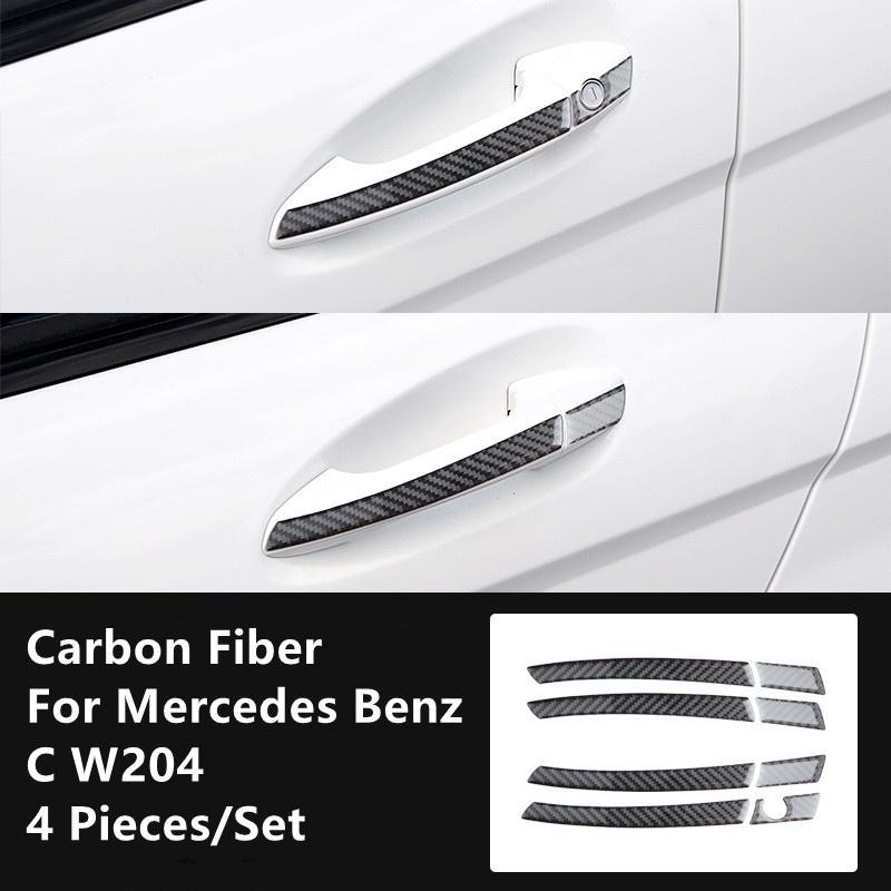 Углеродное волокно, модификация салона автомобиля, накладка, полоски, декоративные наклейки для Mercedes Benz C W204, внутренняя отделка автомобиля