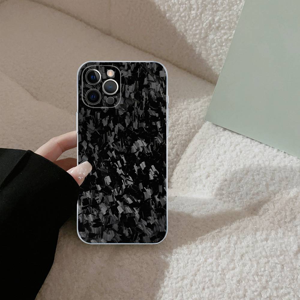 Чехлы из кованого карбона для iPhone 17 16 15 14 13 12 11 Pro Max Plus, высококачественный силиконовый чехол для телефона