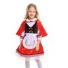 Little Red Riding Hood Girl Cosplay Costume Tutu Hooded Cloak Newborn Romper Dress Christmas Party Kids Girl Dress For 3-8 Year
