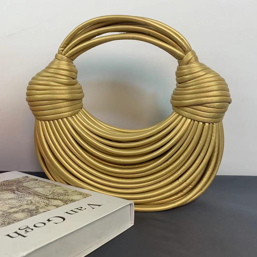 Персонализированная плетеная сумка-мешок, Сумка с узлом из плетеной веревки ручной работы, Нишевая сумка-узел для хлеба и пельменей, Ручная сумка кроссбоди в форме облака