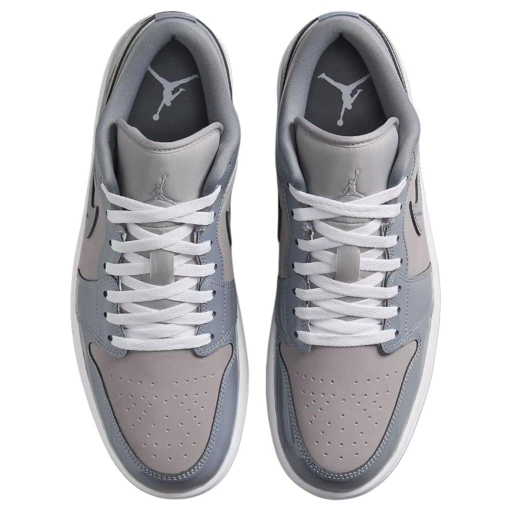 Кроссовки Air Jordan 1 Low SE Patent Cool Grey Unisex Medium-Grey White HF3148-011