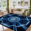 Manchester City Design Crystal Velvet Rug Soft Decorative Mat for Bedroom Entrance
