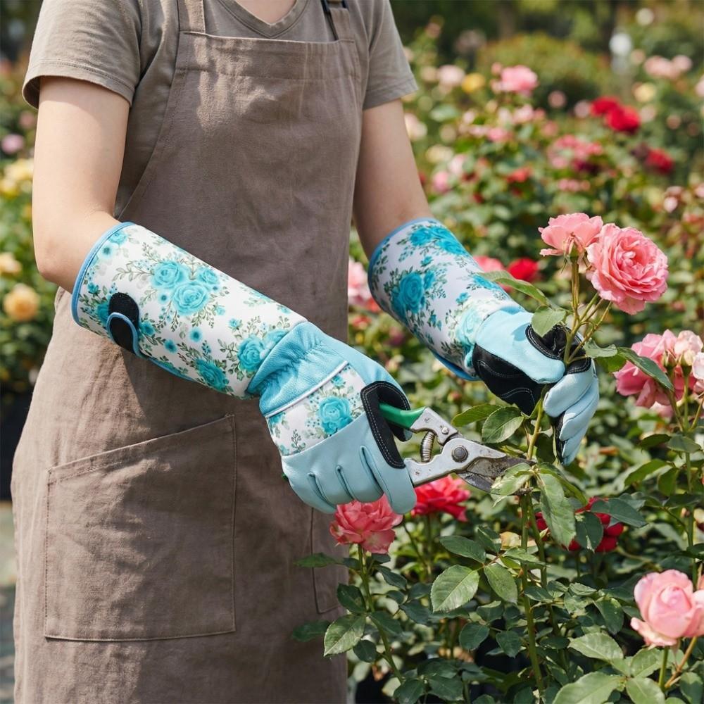 1 Pair Anti-Puncture Long Gardening Gloves Long Elbow Design Work Safety Glove Harvesting Peppers