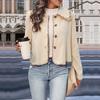 Autumn and Winter Women's Jacket Fashion Lace Solid Color Comfortable Casual Long Sleeve Jacket