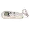 Corded Phone Redialing LCD Display Small Wired Landline Telephone for Home Office Blanc