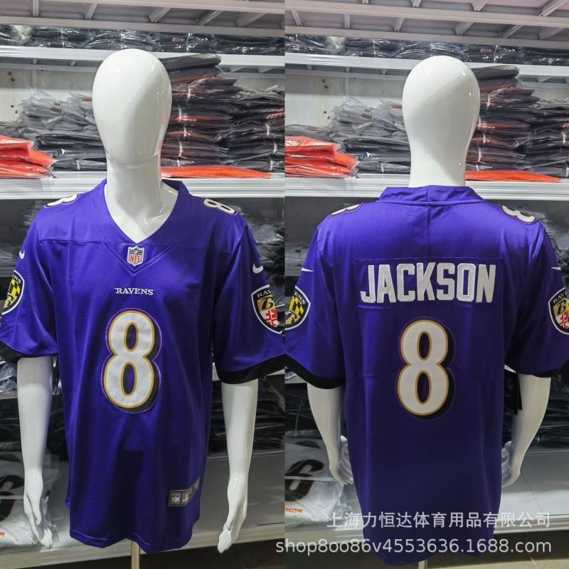 Baltimore Ravens Football Jersey 8 Jackson 9 22 4 Legendary Embroidery Team Sports Uniform