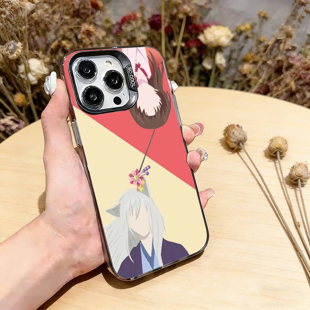 Kamisama Kiss Томоэ x Нанами Чехол для телефона Для iPhone 17,16,15,14,13,12,11 Plus,Pro Max,XS,Цветной Посеребренная Внутренняя Крышка
