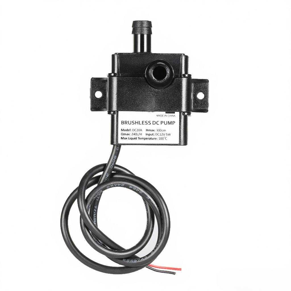 Ultra-quiet Mini DC12V Micro Brushless Water Oil Pump Waterproof Submersible Fountain Aquarium Circulating 240L/H 5W Lift 3M 0~100℃