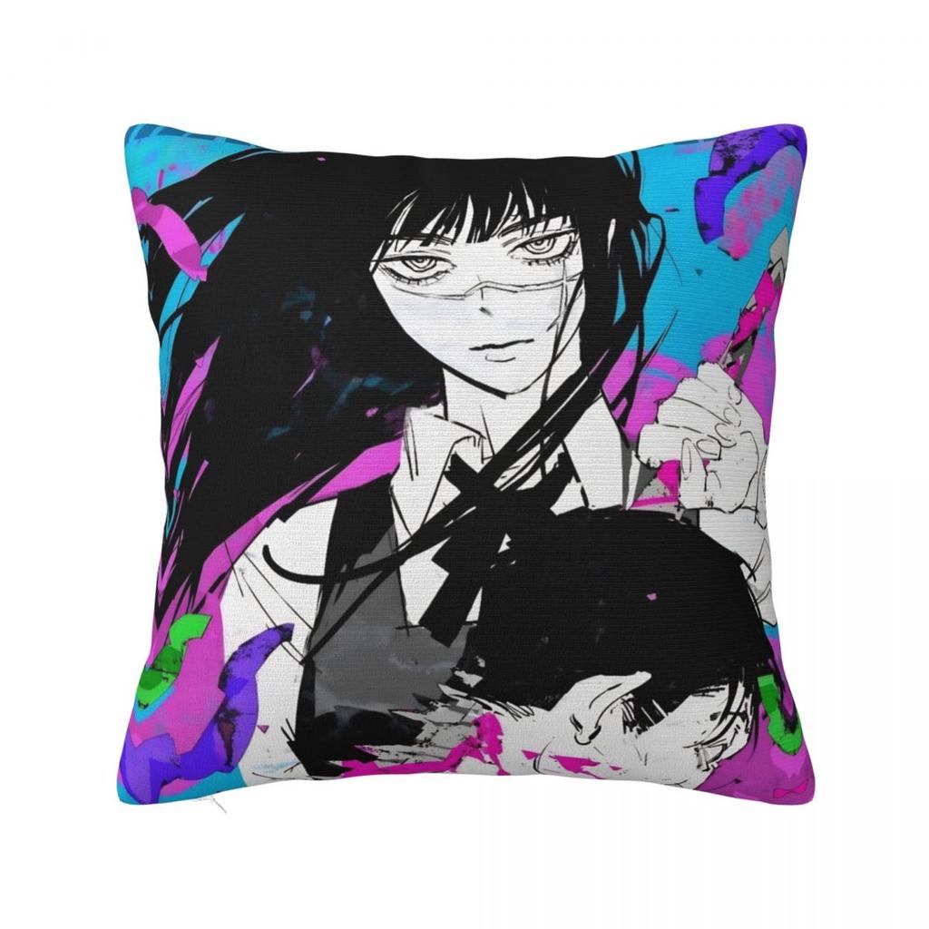 Yoru Chainsaw Man War Devil Pillow Covers Car Asa Mitaka Cushion Cover Cool Home Decoration Pillow Cover 40*40