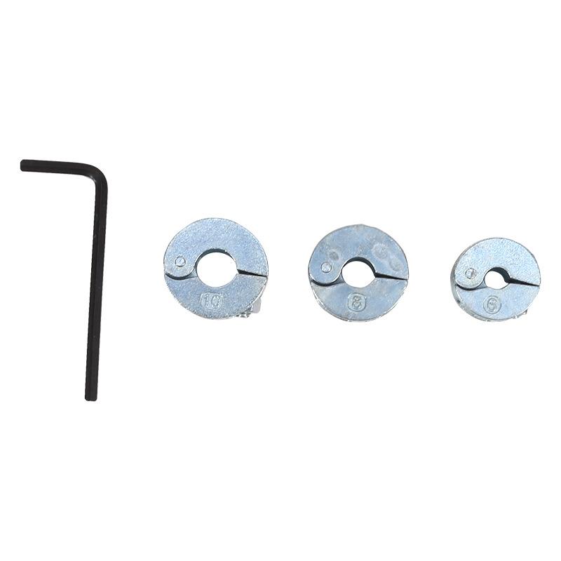 3PCS Drill Bit Stopper Collars Zinc Alloy Drilling Depth Stop Rings with Hex Wrench Open Type 6mm 8mm 10mm For Drill Bit