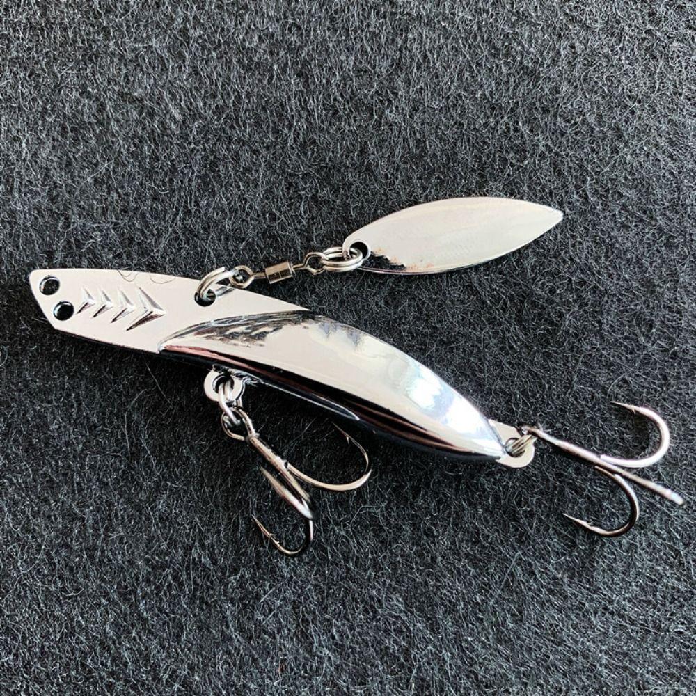 Silver Gold Metal VIB Lure Metal Artificial Bait Fishing Accessories Sinking Spinner Spoon  Fishing