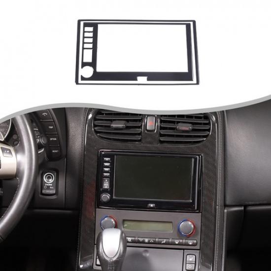 Glossy Piano Black Center Navigation Screen Trim Sticker For Corvette C6 2005-13