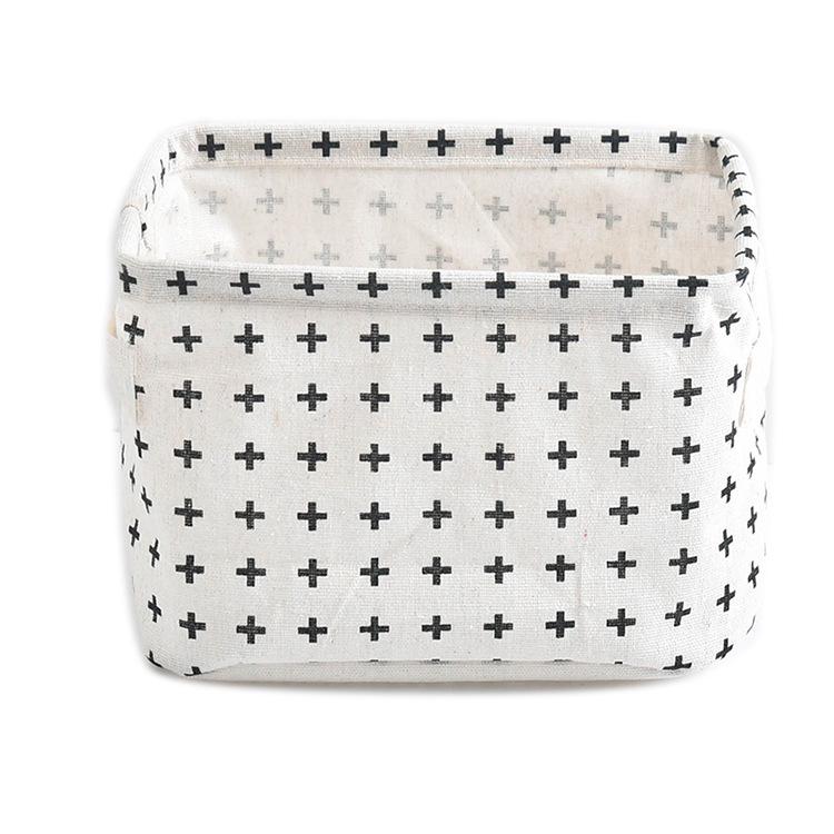 Корзина для хранения тканей Star Fabric Storage Basket - Маленький настольный органайзер из хлопка и льна