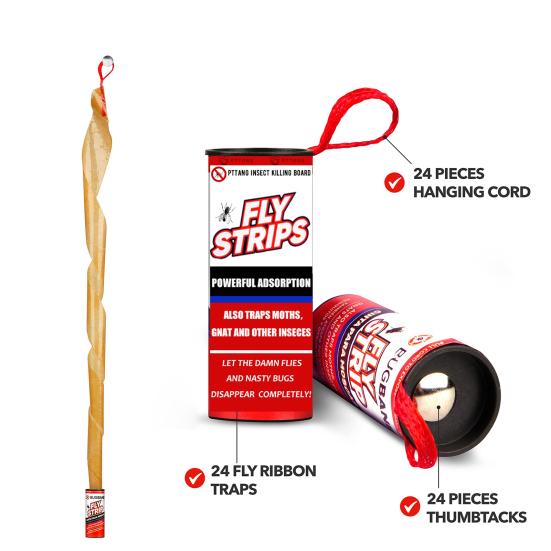 Strong Adhesive Sticky Fly Paper Safe No Insecticides Double-sided Anti-insects Sticky Household Supplies