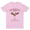 Holiday Spirit Santa Cocktail T-Shirt Unisex Gift Retro Seasonal Funny Xmas