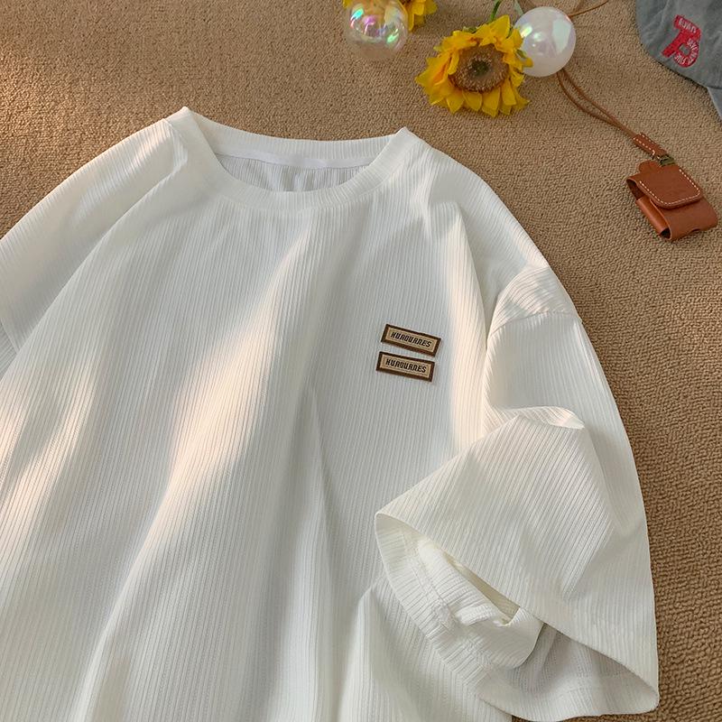 Ice Silk Men's Oversized Short-Sleeve Quick-Dry Retro T-Shirt