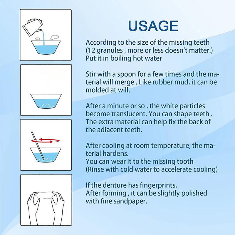 Solid Teething Gum Temporary Tooth Kit Repair Teeth Gaps Filling False Teeth Solid Glue Denture Adhesive Beauty Teeth Whitening