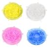 6 шт./набор Силиконовые эластичные крышки Крышка для сохранения свежести Силиконовая крышка Крышка для хранения Крышки для мисок Кухонный инструмент Домашние аксессуары