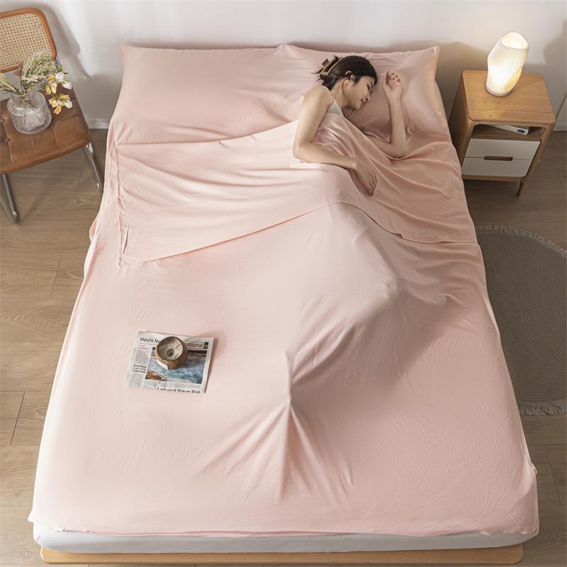 Мягкий портативный спальный мешок для взрослых класса А, легкий спальный мешок из промытого хлопка, грязеотталкивающая простыня для путешествий, отеля