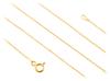 Long Gold-Plated Silver Thin Women' Cube Chain 0.7mm Venetian 100