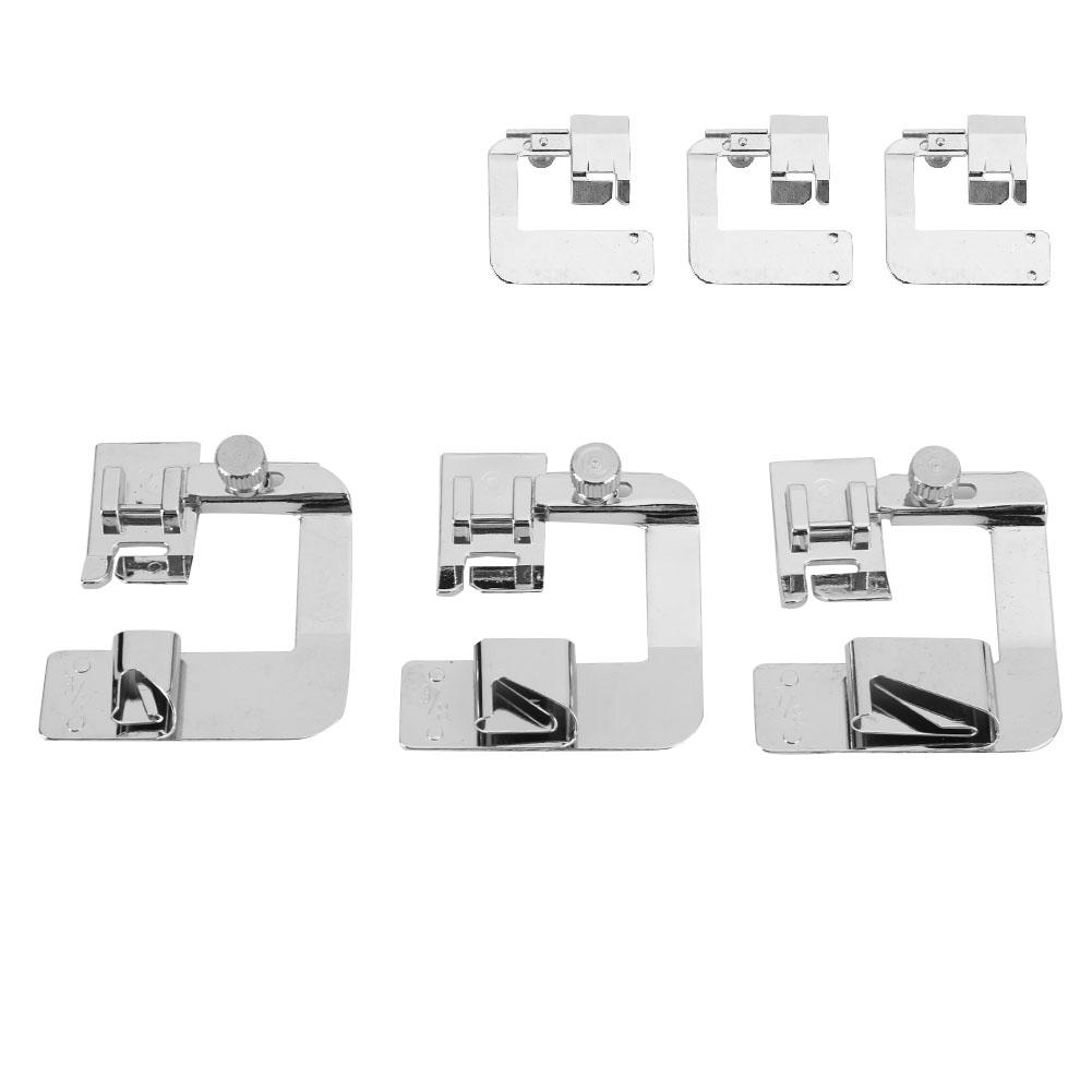 3Pcs Rolled Hem Foot Bias Tape Binder Foot Multifunctional Sewing Machine Combination Set
