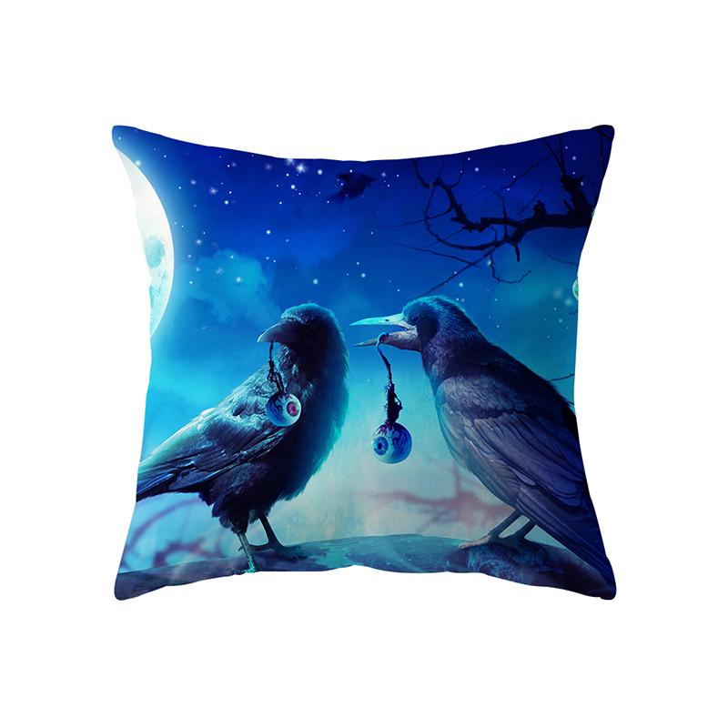 Ужас Хэллоуин летучая мышь тыква с принтом наволочка для дома, гостиной, украшения дивана, полиэстеровая подушка, наволочка