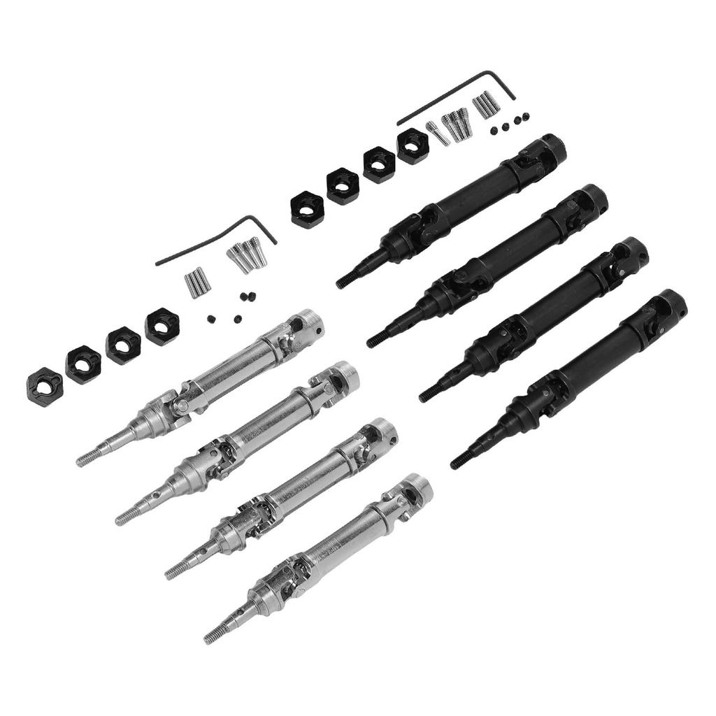 Front Rear CVD Drive Shafts Set Anti Crack Robust Metal RC Car Drive Shaft Axles Set Easy To Install for Remote Control Models