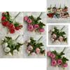 Faux Peony Floral Arrangement For Festive Occasions Christmas Valentines Day Gift